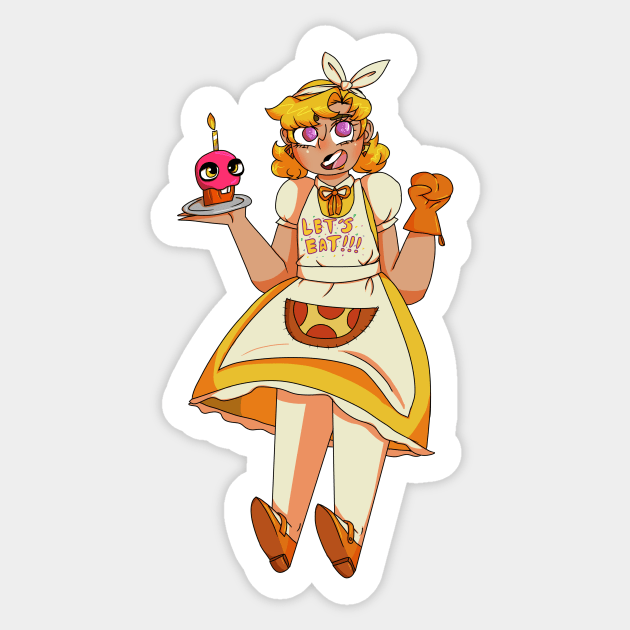 Chica The Chica Gijinka Transparent Sticker by spaceagebarbie